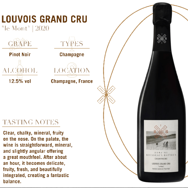 2020 Champagne Rousseaux Batteux Louvois Grand Cru "le Mont" - Extra Brut