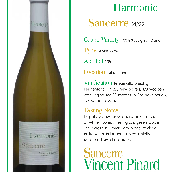 2022 Domaine Vincent Pinard Sancerre - Harmonie