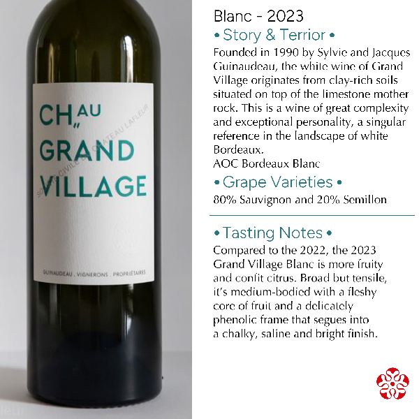 2023 Chateau Lafleur Chateau Grand Village Blanc