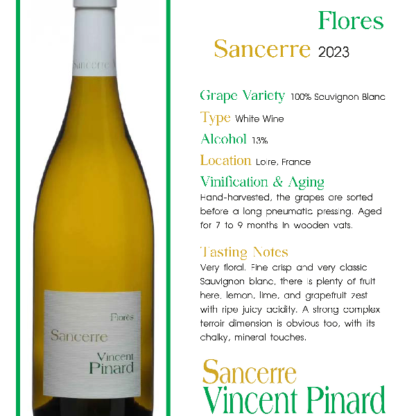 2023 Domaine Vincent Pinard Sancerre - Flores