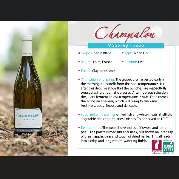 2022 Domaine Champalou Vouvray Sec