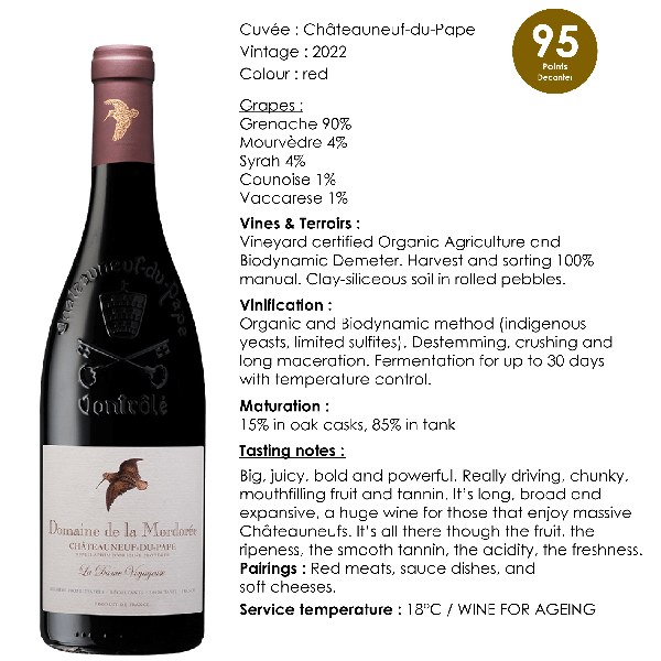 2022 Domaine de la Mordoree Chateauneuf-du-Pape  "La Dame Voyageuse" - Rouge